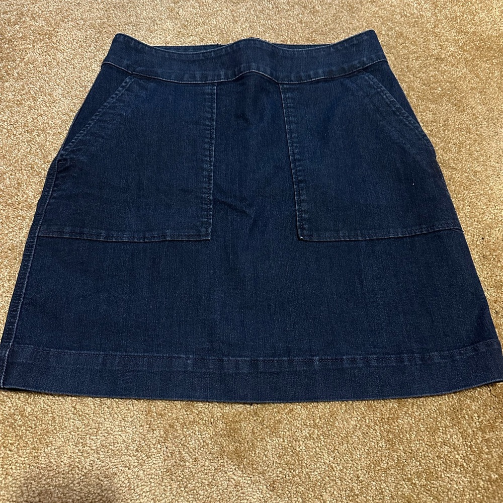LOFT Dark Blue A-Line Skirt